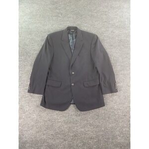 Vintage Jos. A Bank Suit Jacket 43 R Navy Wool Silver Button Crest University